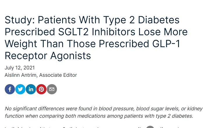 sglt2阻害薬とGLP-1注射薬の体重減少効果